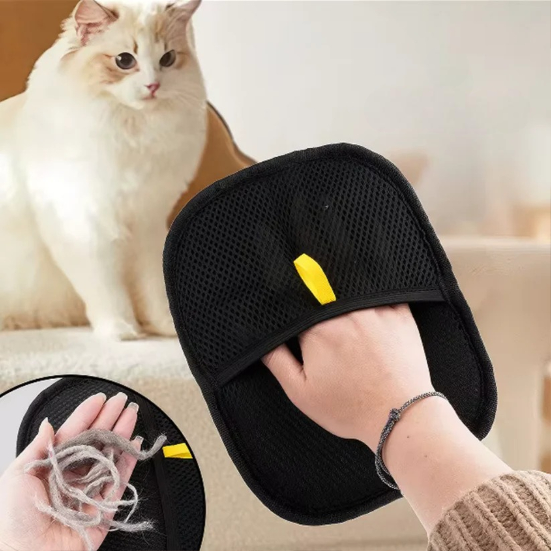 Pet hair cleaning gloves